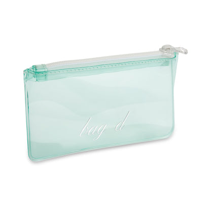 BAG-D Everything Pouch holding full-length lip liners and makeup
